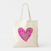 Roze harten en Voetballen patroon Tote Bag (Achterkant)