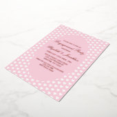 Roze harten Engagement Party Folie Uitnodiging (Gedraaid)