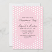 Roze harten Engagement Party Kaart (Voorkant)