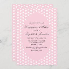 Roze harten Engagement Party Kaart