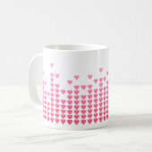 Roze harten Equalizer Music Geek Koffiemok (Voorkant links)