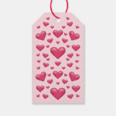 Roze harten Fijne Valentijnsdag & aangepaste tekst Cadeaulabel (Achterkant)