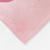 Roze harten fleece deken (Hoek)