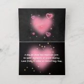 Roze harten folie wenskaart (Binnenlaag)