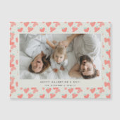 Roze Harten Foto Gelukkige Valentijnsdag Magnetisc (Voorkant)