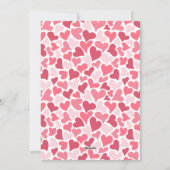 Roze Harten Foto Lijst Valentijnsdag Feestdagenkaart (Achterkant)
