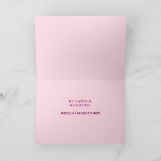 Roze Harten Gelukkige GALentines Dag Valentijn Feestdagen Kaart (Binnen)