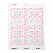 Roze Harten Gemaakt met Liefde Zelfgemaakte Cannin Etiket (Full Sheet)