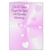 Roze harten Gepersonaliseerd 35th Wedding Jubileum (Voorkant)