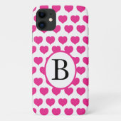 Roze harten gepersonaliseerd Case-Mate iPhone case (Achterkant)