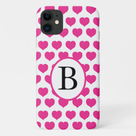 Roze harten gepersonaliseerd Case-Mate iPhone case