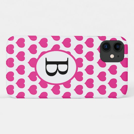 Roze harten gepersonaliseerd Case-Mate iPhone case (Achterkant (horizontaal))