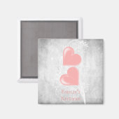Roze harten Gepersonaliseerd Magnet (Voorkant / Achterkant)