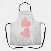 Roze harten Gepersonaliseerd Schort (Voorkant)