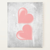 Roze harten Gepersonaliseerde Planner (Achterkant)