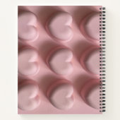 Roze harten Gepersonaliseerde spiraal Notitieboek (Achterkant)
