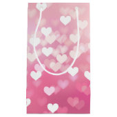 Roze harten Gift Bag - Glossy Klein Cadeauzakje (Voorkant)