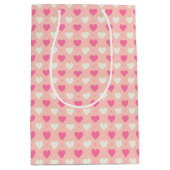 Roze harten Gift Bag Medium Cadeauzakje (Voorkant)