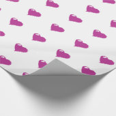 Roze Harten Glossy Wrapping Papier (Hoek)