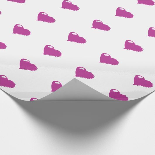 Roze Harten Glossy Wrapping Papier (Hoek)