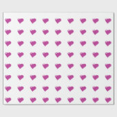 Roze Harten Glossy Wrapping Papier (Vlak)