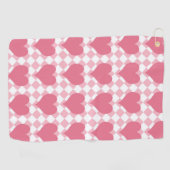 Roze Harten Golfhanddoek (Horizontaal)