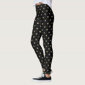 Roze harten Gouden All-Over-Print Leggings (Links)