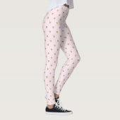 Roze harten Gouden all-over-print leggings (Rechts)