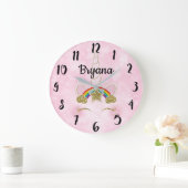 Roze Harten Gouden Regenboog Ster Eenhoorn Hoorn G Grote Klok (Huis)