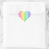 Roze Harten Gradiënt Pastel Regenboog Hart Sticker (Tas)
