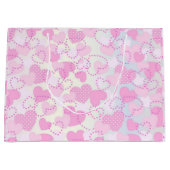 Roze harten groot cadeauzakje (Voorkant)