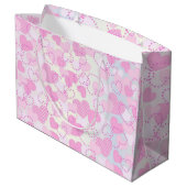 Roze harten groot cadeauzakje (Achterkant Gekanteld)