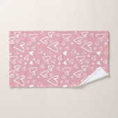Roze harten handdoek (Handdoek)