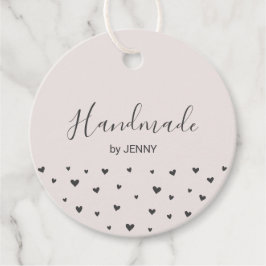 Roze | Harten Handgemaakt, Ambachtelijk Pakketlabe Bedankjes Labels