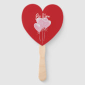 Roze Harten Handwaaier (Voorkant)