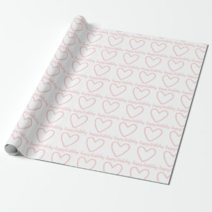 Roze harten Happy Birthday Cadeaupapier