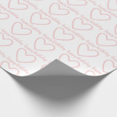 Roze harten Happy Birthday Cadeaupapier (Hoek)