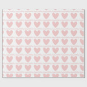 Roze harten Happy Birthday Cadeaupapier (Vlak)