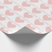 Roze harten Happy Birthday Cadeaupapier (Hoek)