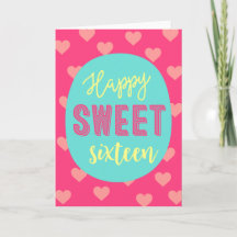 Roze harten Happy Sweet Sixteen
