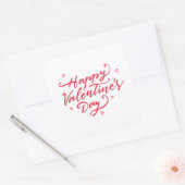 Roze harten Happy Valentijnsdag Sticker Seal (Envelop)