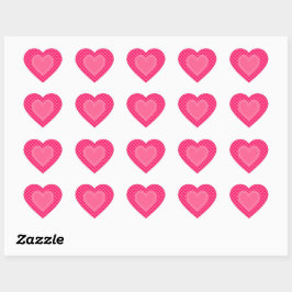 Roze harten hart sticker