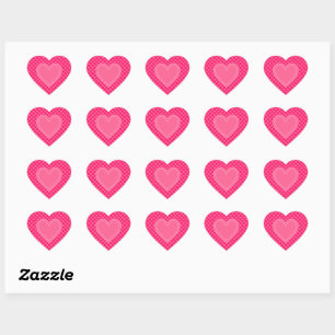 Roze harten hart sticker