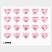 Roze harten hart sticker (Vel)
