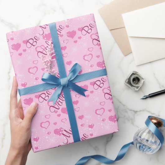 Roze harten heldere Valentijn Cadeaupapier (Geschenken)