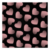 Roze harten houden van kunst poster (Voorkant)