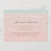 Roze harten in de zandstrand accommodaties informatiekaartje (Voorkant)