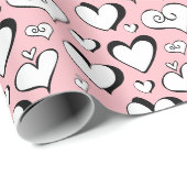 Roze Harten Inpakpapier (Rol Hoek)