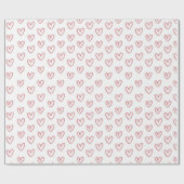 Roze Harten Inpakpapier (Vlak)