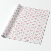 Roze Harten Inpakpapier (Uitgerold)